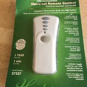 CFL - Compatible Universal Remote for fans
Hunter brand